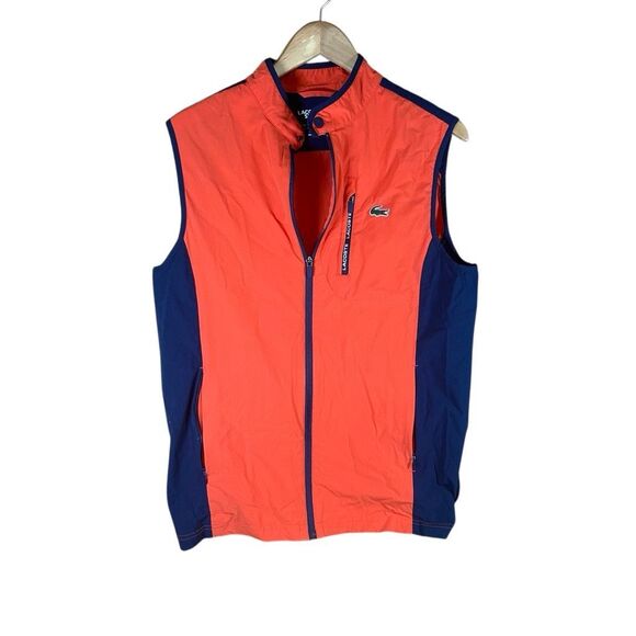 Lacoste Sport Performance Vest Medium (M) Orange and Blue - Picture 1 of 4